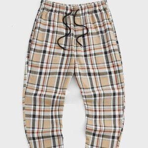 Tan Mens Drawstring Waist Pants